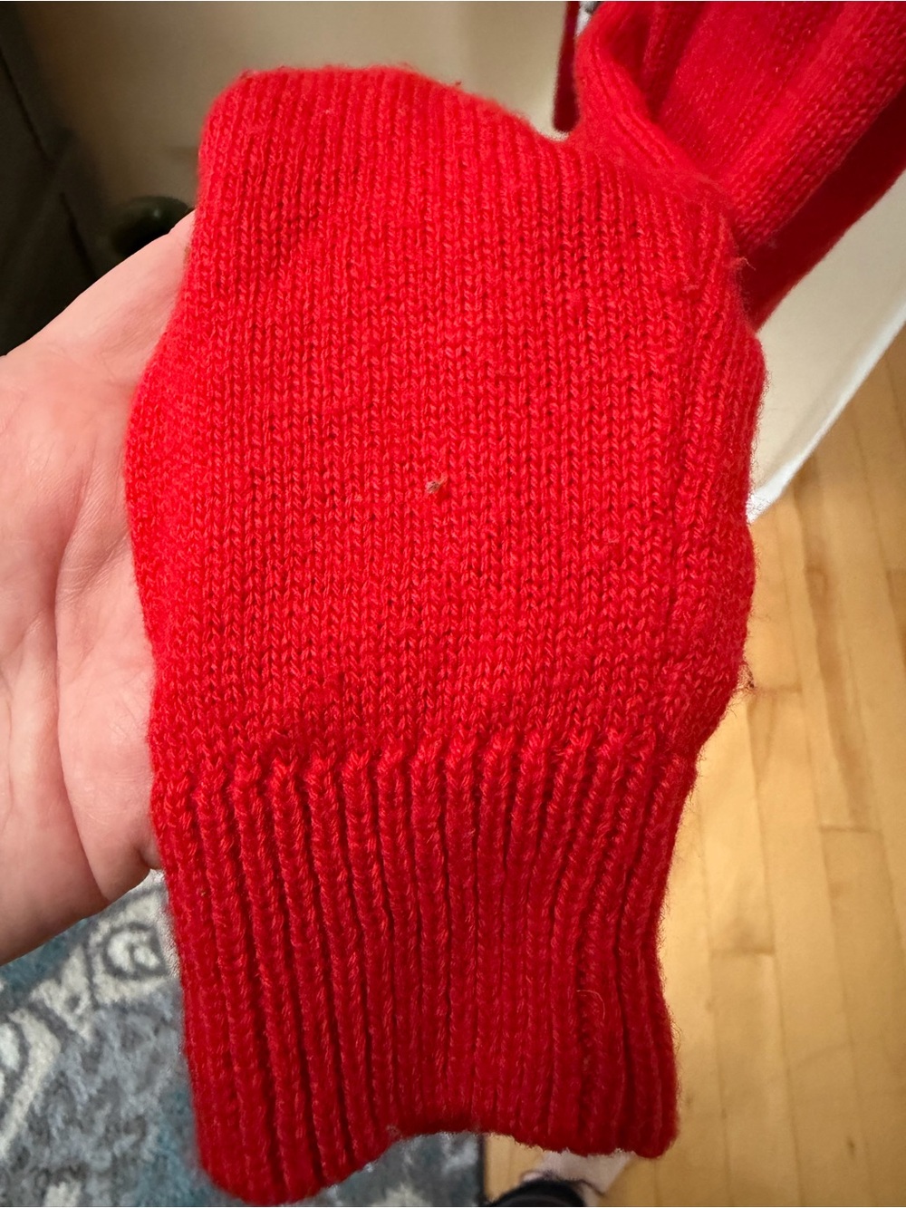 Poof New York Santa Paw Bulldog Christmas Sweater Red Sequin Sherpa Women’s M - Picture 3 of 5